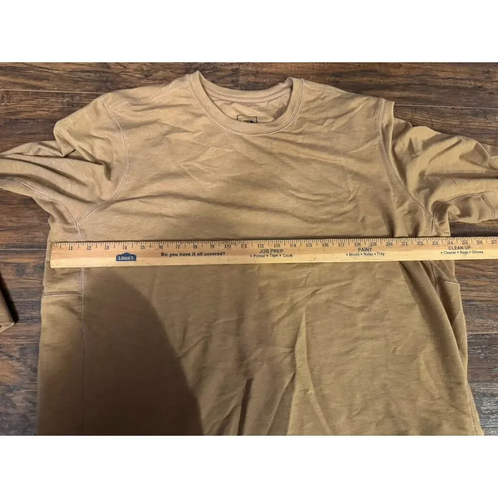 The North Face Shirt Mens Brown Long Sleeve Crew Neck Soft Stretch XXL